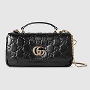 GG Milano mini top handle bag - Black GG puffy leather 21 x 12.5 x 4.5cm - 1