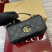 GG Milano mini top handle bag - Black GG puffy leather 21 x 12.5 x 4.5cm - 2