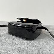 Versace La Medusa Mini Black Patent Leather Top Handle Bag 16cm - 6