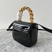 Versace La Medusa Mini Black Patent Leather Top Handle Bag 16cm - 4