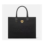 Versace La Medusa Canvas Tote Black color 40*16*29CM - 1