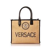 Versace Medusa Top Handle Large Tote Fabric/Leather Bag 40*16*29CM - 1