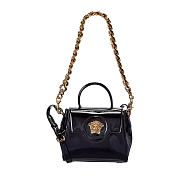 Versace La Medusa Patent-leather Tote Bag In Black 20*10*7cm - 1