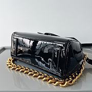 Versace La Medusa Patent Leather Top-handle Bag In Black 25*15*22CM - 4