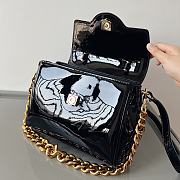 Versace La Medusa Patent Leather Top-handle Bag In Black 25*15*22CM - 3