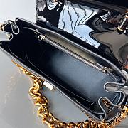 Versace La Medusa Patent Leather Top-handle Bag In Black 25*15*22CM - 2