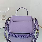 Versace La Medusa Top Handle Bag Ultra Lilac 25*15*22cm - 3