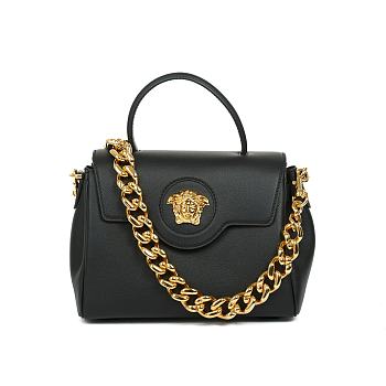 Versace Medium La Medusa Handle Bag with gold chain 25*15*22cm