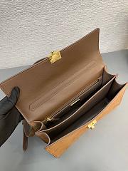 Prada Medium suede shoulder bag - Cocoa Brown 28*17*11cm - 2