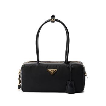 Prada Medium re-nylon and leather tote bag 28x13x8cm