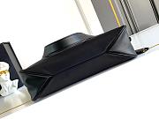 Prada large leather-trim shoulder bag - black color 34x19.5x10cm - 5