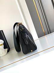 Prada large leather-trim shoulder bag - black color 34x19.5x10cm - 4