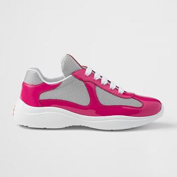 Prada America's Cup biker fabric sneakers - Peony Pink 