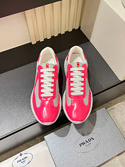 Prada America's Cup biker fabric sneakers - Peony Pink  - 4