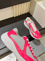 Prada America's Cup biker fabric sneakers - Peony Pink  - 2