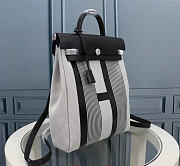 Hermès Herbag leather backpack Grey in Leather 35x30x12cm - 4