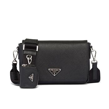 Prada Saffiano leather shoulder bag 22x14.5x5cm