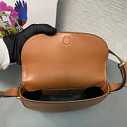 Prada small leather shoulder brown color bag 22x17x5.5cm - 6