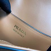 Prada small leather shoulder brown color bag 22x17x5.5cm - 2