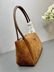 Prada Women's Brown Medium Suede Shoulder Bag 28x18x11cm - 5