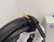 Prada Women's Buckle Medium Leather Bag (Black) 35x25x14cm - 6