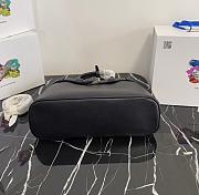 Prada Women's Buckle Medium Leather Bag (Black) 35x25x14cm - 5