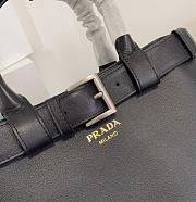 Prada Women's Buckle Medium Leather Bag (Black) 35x25x14cm - 2