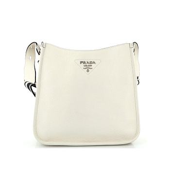 Prada Logo Strap Hobo Leather Medium 30cm