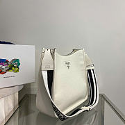 Prada Logo Strap Hobo Leather Medium 30cm - 4