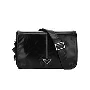 Prada Leather Crossbody Bag in Black for Men 30x20x11cm - 1