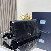 Prada Leather Crossbody Bag in Black for Men 30x20x11cm - 2