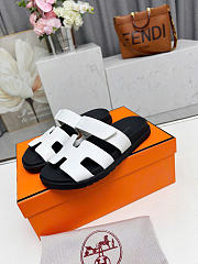 Hermes Chypre Sandal White Calfskin Leather (Women's) - 2