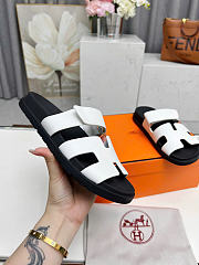 Hermes Chypre Sandal White Calfskin Leather (Women's) - 6