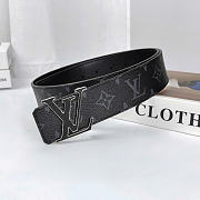 LV Line 40mm Reversible Belt Monogram Eclipse Canvas - 6