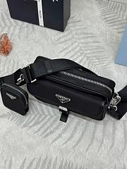 Prada Black Re-nylon And Saffiano Leather Shoulder Bag 22x16x5cm - 6