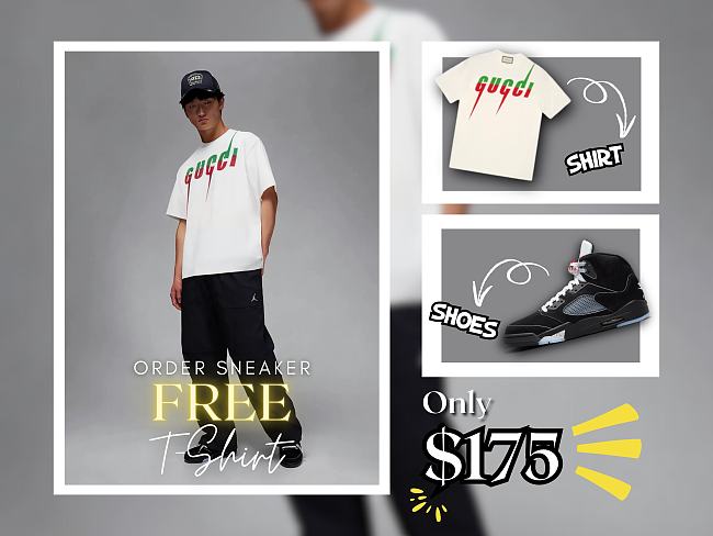 Buy Air Jordan 5 - Get free T-shirt (no discount code) - 1