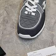 Chanel CC Logo Low Top Trainer Suede Grey - 6