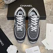 Chanel CC Logo Low Top Trainer Suede Grey - 2