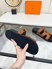 Hermes Chypre Sandal Naturel Black Smooth Calfskin Leather H222000Z - 6