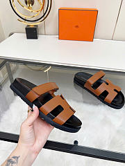 Hermes Chypre Sandal Naturel Black Smooth Calfskin Leather H222000Z - 4