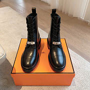 Hermes Funk Ankle Boot Noir Calfskin Leather H222070Z 02350 - 3