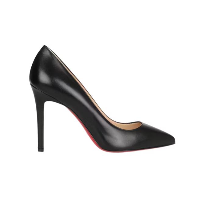 Christian Louboutin Pigalle 100mm Pump Black Leather 3160520BK01 - 1