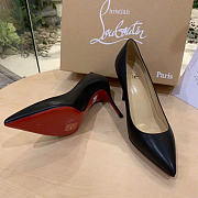 Christian Louboutin Pigalle 100mm Pump Black Leather 3160520BK01 - 6
