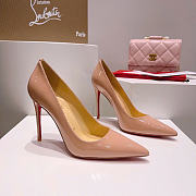 Christian Louboutin Kate 85mm Pump Nude Patent Leather 3191416PK1A - 3