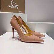 Christian Louboutin Iriza 100mm Pump Nude Patent Leather 3130524PK1A - 4