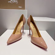 Christian Louboutin Iriza 100mm Pump Nude Patent Leather 3130524PK1A - 3