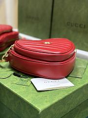 Gucci Interlocking G Mini Heart Shoulder Bag Red 20x17.5x6.5cm - 2