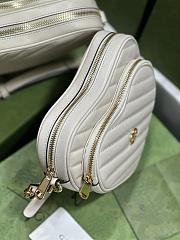 Gucci Interlocking G Mini Heart Shoulder Bag White 20x17.5x6.5cm - 6