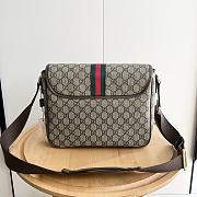 Gucci Men Ophidia Medium Messenger Bag Beige Ebony 28x22x8cm - 6