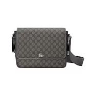 Gucci Ophidia medium messenger bag - Grey and black Supreme Tender canvas 28x22x8cm - 1